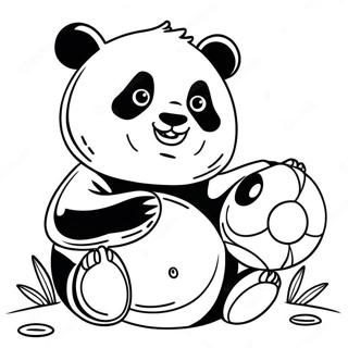 Szczesliwa Panda Bawiaca Sie Pilka Kolorowanka 60045-13163