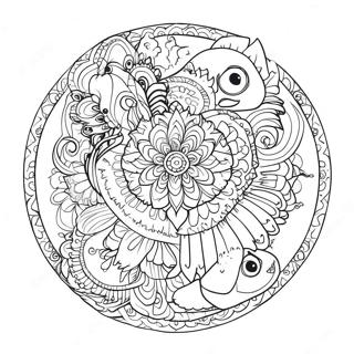 Kolorowa Mandala Ze Zwierzetami Kolorowanka 60495-13252