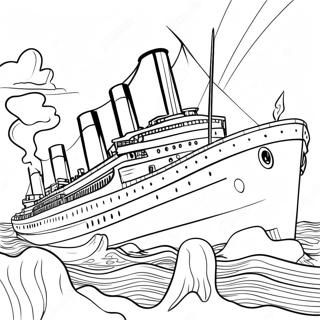 Kolorowanka Sceny Zatoniecia Titanica 60669 13315