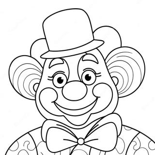 Zabawny Klaun Z Wielkim Czerwonym Nosem Strona Do Kolorowania 62606-13812