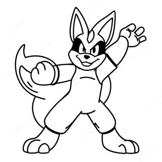 Lucario W Pozycji Walki Strona Do Kolorowania 62789-13866