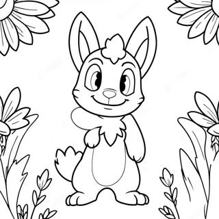 Uroczy Lucario Z Kwiatami Strona Do Kolorowania 62790-13871