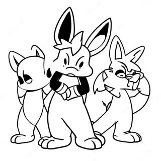 Lucario I Przyjaciele Strona Do Kolorowania 62792-13878