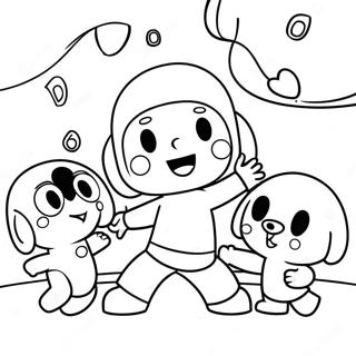 Pocoyo Tanczacy Z Przyjaciolmi Kolorowanka 63345-14027
