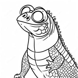 Iguana W Okularach Przeciwslonecznych Kolorowanka 63702-14144