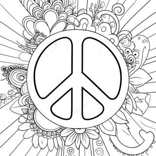 Kolorowa Kolorowanka Znaku Pokoju 64805 13951