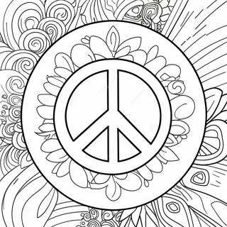 Kolorowa Kolorowanka Znaku Pokoju 64805 13952