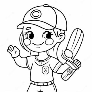 Urocza Kolorowanka Z Graczem Softballa 66995-14651