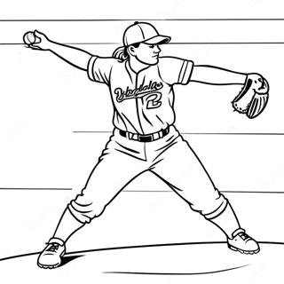 Kolorowanka Z Miotaczem Softballa W Akcji 66997-14659