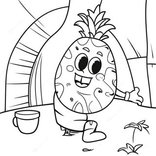 Kolorowanka Spongebob W Ananasowym Domu 68594-15019