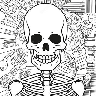 Strona Do Kolorowania Anatomii Szkieletu Ludzkiego 69120 15132