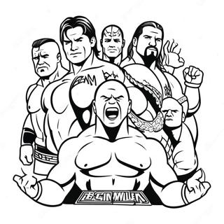 Kolorowanka Epickich Zapasnikow Wwe 70045 15332