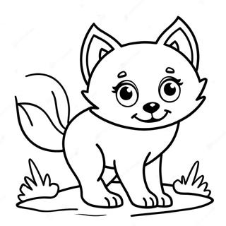 Kolorowanka Uroczej Arktycznej Lisy 70943 15532