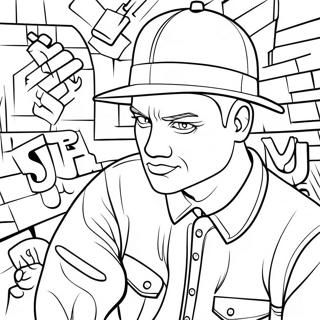 Miejska Kolorowanka Z Gangsterskim Graffiti 71403-15633