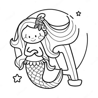 Magiczna Syrenka Litery M Kolorowanka 71758 15718