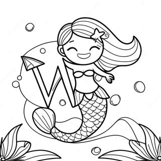 Magiczna Syrenka Litery M Kolorowanka 71758 15719
