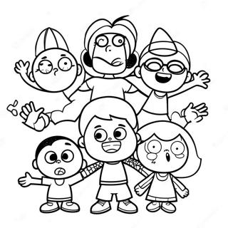 Strona Do Kolorowania Z Rodzina Glosnego Domu 71956-15809