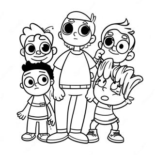 Strona Do Kolorowania Z Rodzina Glosnego Domu 71956-15811