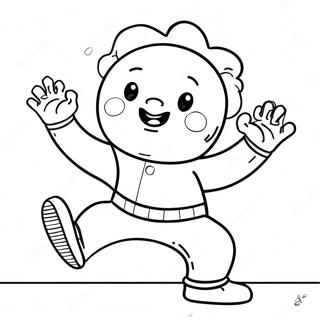 Szczesliwy Huggy Wuggy Tanczacy Strona Do Kolorowania 71984 15838