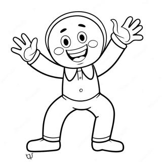 Szczesliwy Huggy Wuggy Tanczacy Strona Do Kolorowania 71984 15840