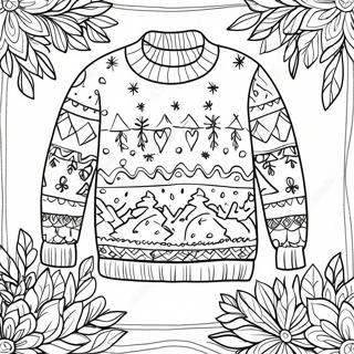 Strona Do Kolorowania Przytulnego Zimowego Swetra 72239-16039