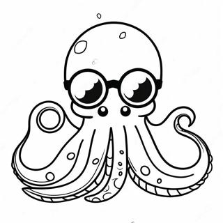 Kolorowanka Z Uroczym Nastoletnim Krakenem W Okularach Przeciwslonecznych 72750 16432