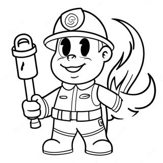 Przyjazny Maskotka Bezpieczenstwa Pozarowego Kolorowanka 73294-16857