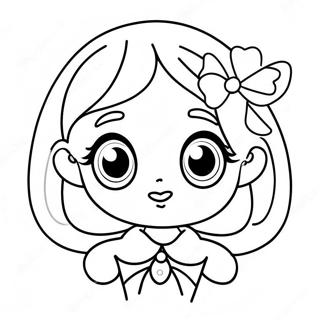 Urocza Kawaii Dziewczynka Z Wielkimi Oczami Kolorowanka 73470-16992