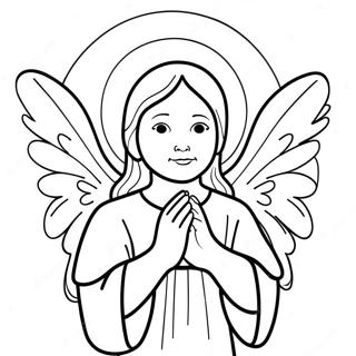 Kolorowanka Aniola Z Modlitwa 73575-17077