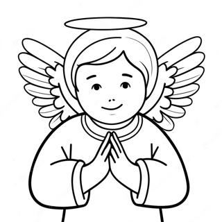 Kolorowanka Aniola Z Modlitwa 73575-17078