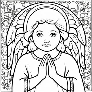 Kolorowanka Aniola Z Modlitwa 73575-17080