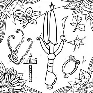 Kolorowanka Kolorowych Symboli Kwanzaa 74624 17894
