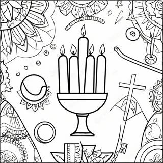 Kolorowanka Kolorowych Symboli Kwanzaa 74624 17896