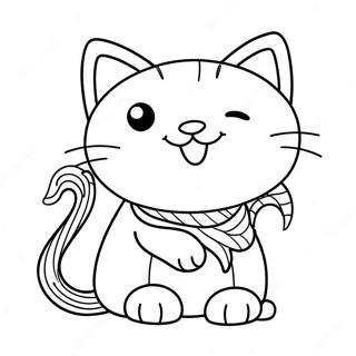 Kolorowanka Uroczej Kota Z Kreskowki Z Wloczka 74753 17995