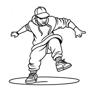 Kolorowanka Hip Hop Breakdancer W Akcji 74779-18017