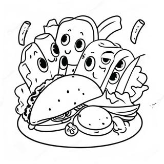 Kolorowanka Sceny Imprezy Taco 74805 18043