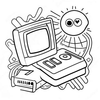 Kolorowanka Z Klasycznymi Grami Wideo Lat 80 74959-18160