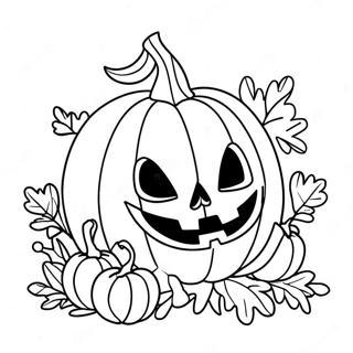 Kolorowanka Straszna Dynia Na Halloween 75241-18369