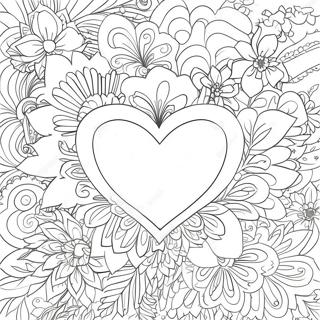 Duza Kolorowanka Z Sercami I Kwiatami 76041 19000