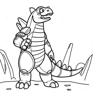 Kolorowanka Mechagodzilla Ryczacy 76424 19300