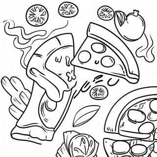 Kolorowanka Z Pizza I Makaronem 76474-19335