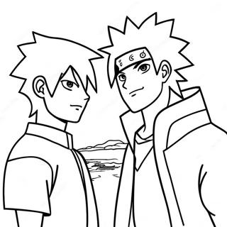 Kolorowanka Przyjazn Sasuke I Naruto 76576-19417