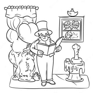 Fantazyjna Scena Z Czytania W Ameryce Kolorowanka 76652-19476