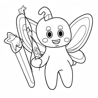 Strona Do Kolorowania Wrozki Zebowej Z Magiczna Rozdzka 77115 19822