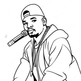 Artysta Hip-Hop Na Koncercie Kolorowanki