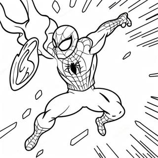 Kolorowanka Epicka Scena Bitwy Spiderman 2099 Kolorowanki