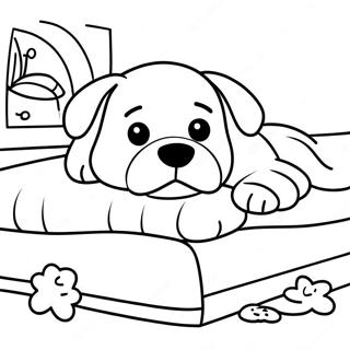 Spiacy Pies Na Przytulnym Lozku Kolorowanka 77502 20123