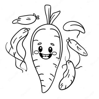 Urocza Marchewka Z Usmiechem Strona Do Kolorowania 77809 20350
