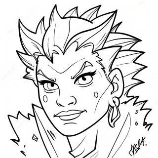 Kolorowanka Fierce Baddie Z Kolczastymi Wlosami 77941-20458