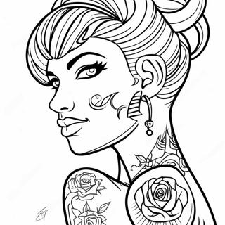 Kolorowanka Edgy Baddie Z Tatuazami 77942-20463